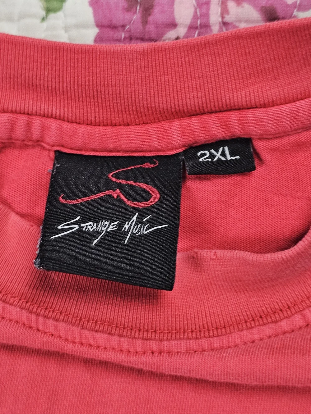 Vintage Strange Music Tech N9ne Embroidered Logo Crew Neck T-Shirt Red 2XL